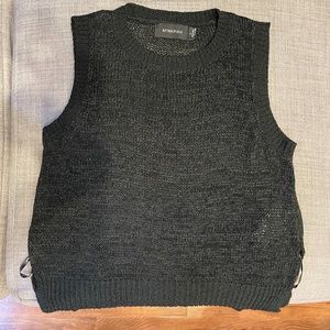 Acrylic Fabric Semi Translucent Halter Top